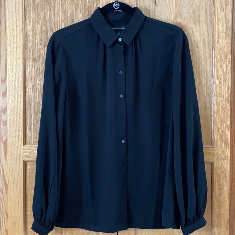 Women’s Small Banana Republic Black Collared Shirt